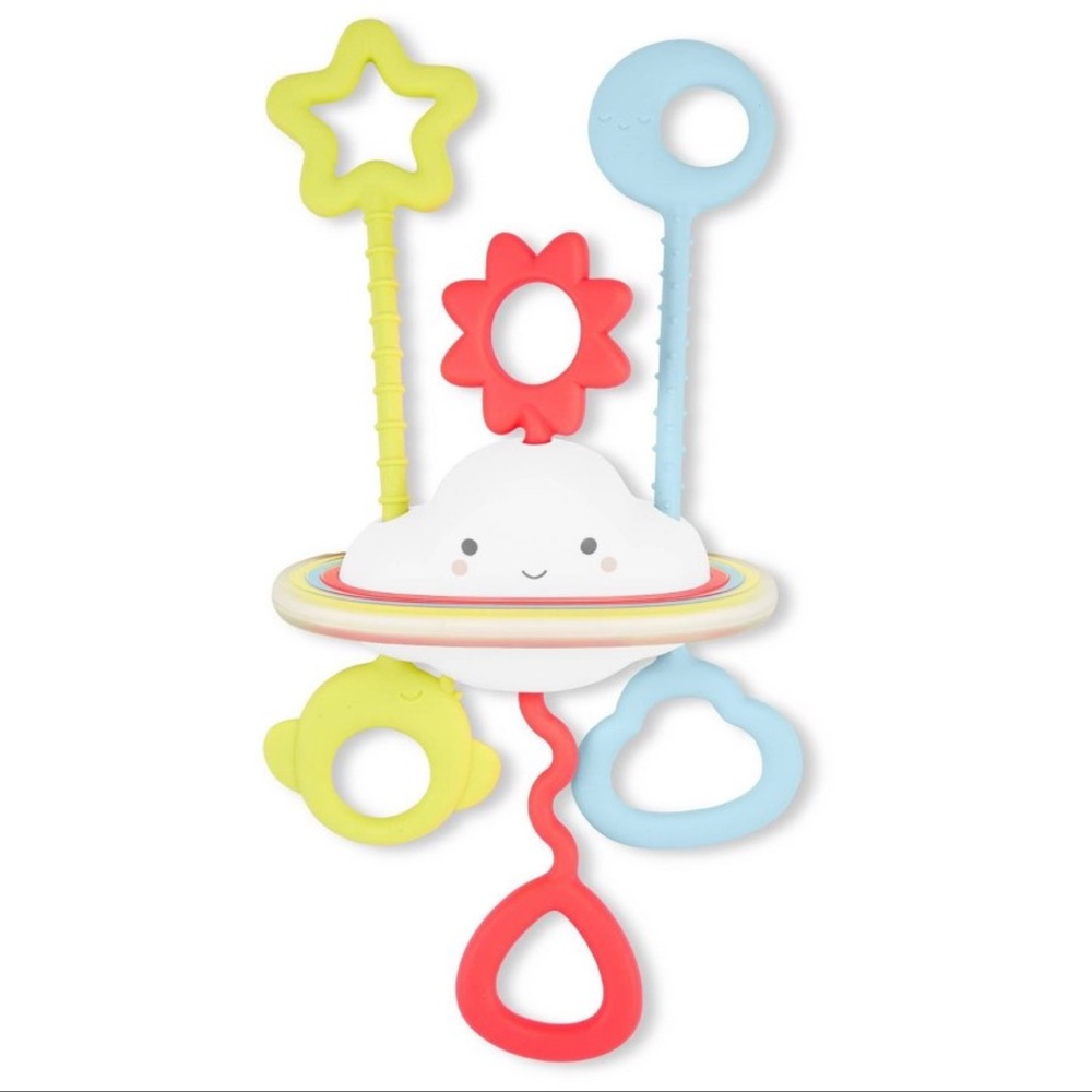 Skip Hop Cloud Ring & Teether Set in White, Yellow, Light Blue, Red